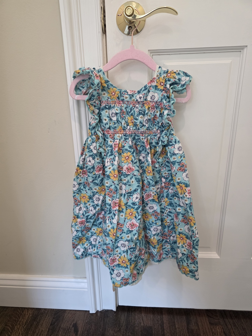 Tommy Bahama Teal Floral Smocked Sundress - Size 4